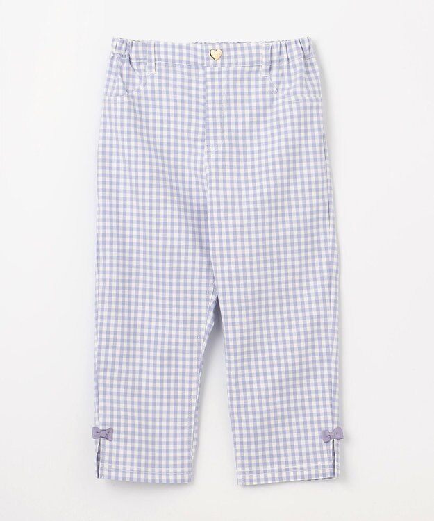 ANY KIDS 接触冷感 しろくま パンツ サックスブルー×ギンガム