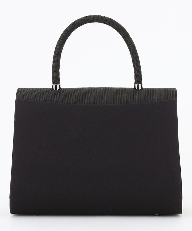 自由区 FORMAL 【日本製】編み手コード刺繍 ハンドバッグ ブラック系