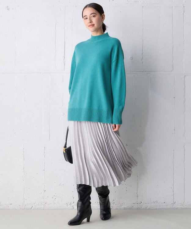 UNFILO プリーツスカート ライトグレー