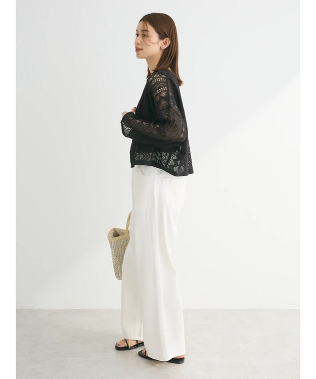 Green Parks ＳＥＴ２点　レースカーデ＋タンクトップ Black