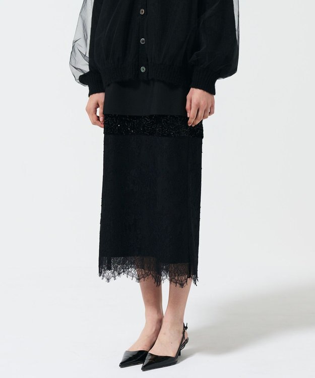 GRACE CONTINENTAL コンビタイトスカート ブラック