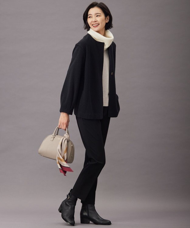 J.PRESS LADIES ピュアカシミヤ ネックウォーマー ホワイト系