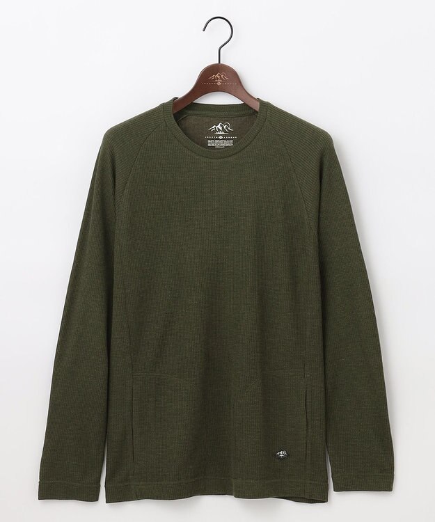 JOSEPH ABBOUD MOUNTAIN 【サスティナブル/吸水速乾】高機能メリノワッフルＴシャツ カーキ系