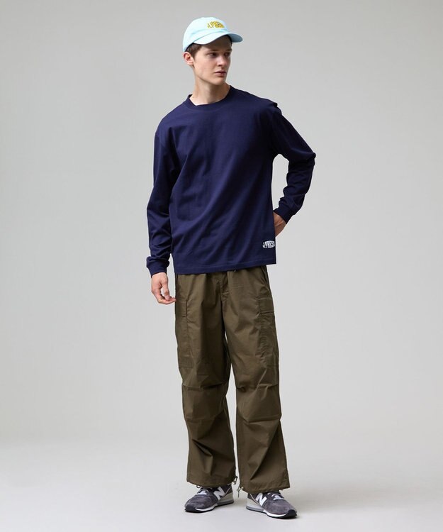J.PRESS MEN 【J.PRESS ORIGINALS】【UNISEX】Cotton Jersey Small Logo Long Sleeve T-shirt ネイビー系