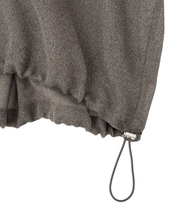 YECCA VECCA 　裾ドロストメッシュシャツ Gray Mixture