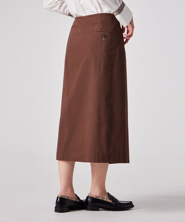 Paul Smith コットンギャバジン Aラインスカート チェスナット