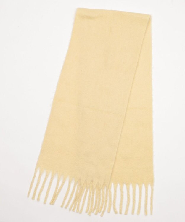 WEGO 【マフラー/ユニセックス着用】ワイドフリンジストール ライトイエロー