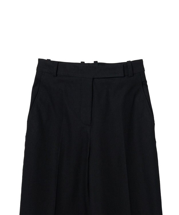 JOSEPH ギャバジンストレッチ ワイドレッグトラウザーズ YUKIO Black