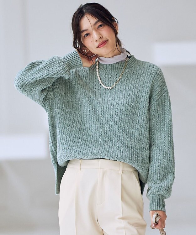 ANY レーシーモールニット ミント