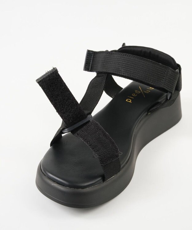 BONTRE 【pied du lapan/ピエドラパン】厚底ベルクロスポーツサンダル/50752ZI ブラック