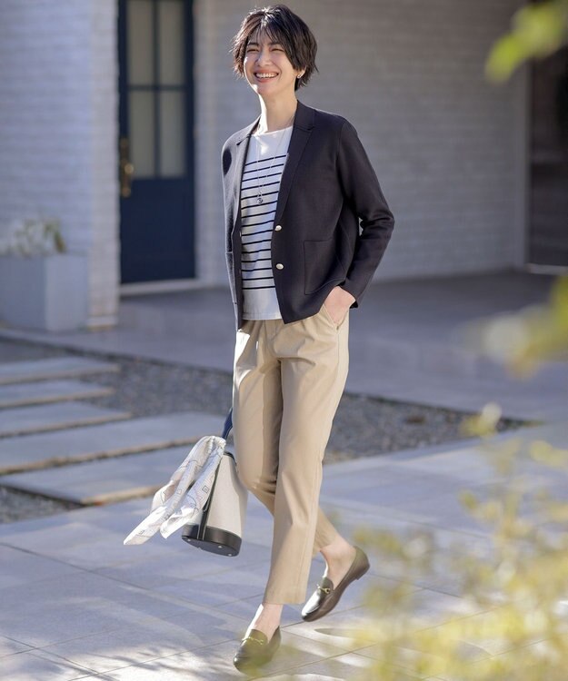 J.PRESS LADIES azulejoスクエアプリント スカーフ ベージュ系5