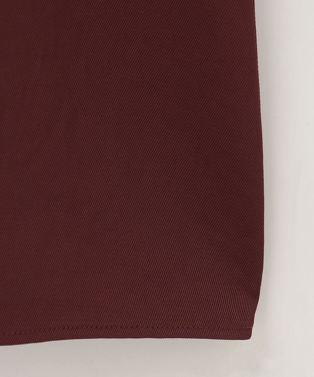 NAVE 【ReNAVE  洗える】アセテートギャバシャツドレス バーガンディ