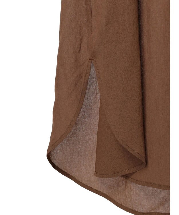 CRAFT STANDARD BOUTIQUE ウ゛ィンテージボイル袖シャーリングワンピース Brown