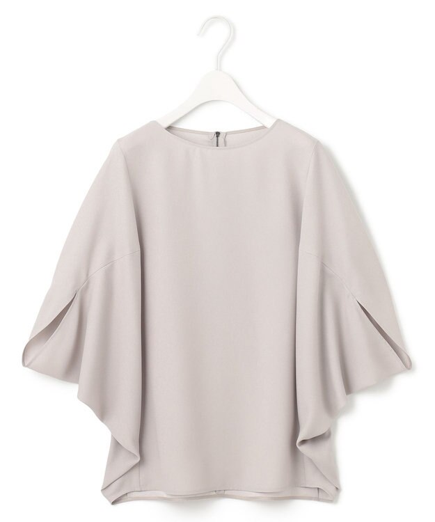 ICB 【接触冷感・UVケア・速乾・洗える】 FluidBackSatin ドルマンスリーブブラウス トープ系