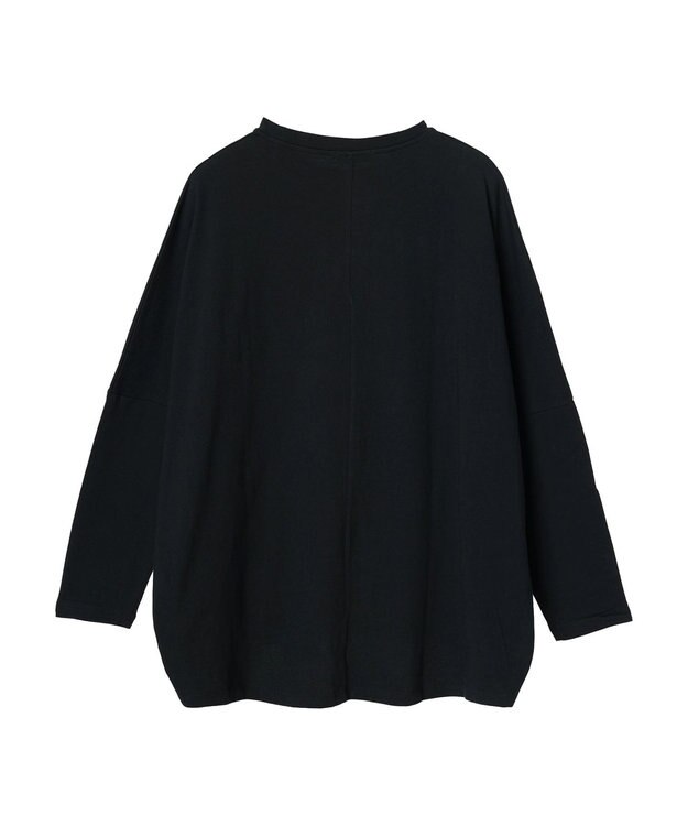 CRAFT STANDARD BOUTIQUE シルケット天竺　フロントギャザーＢＩＧ　Ｔｅｅ　Ｌ／Ｓ Black