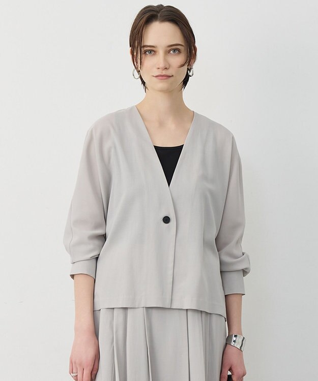 ICB 【先行予約】 ハイツイストドライメッシュ ノーカラージャケット トープ