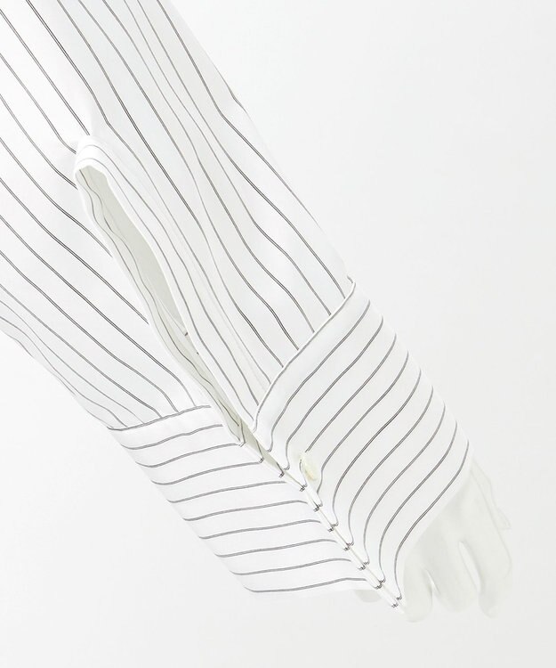 23区 【GOLD LABEL】コットンニドム 2WAYボウタイ ブラウス オフストライプ