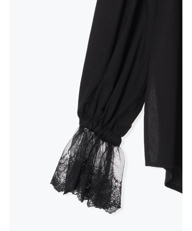 Te chichi レースカフスボリュームスリーブブラウス ブラック