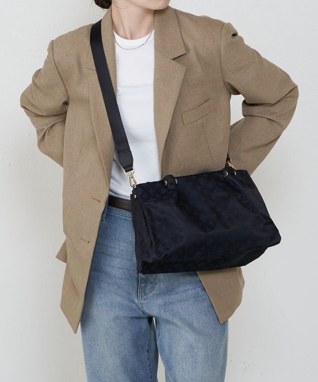 russet ナイロン三層2WAYミニトートバッグ(CE-1580) Black/Navy