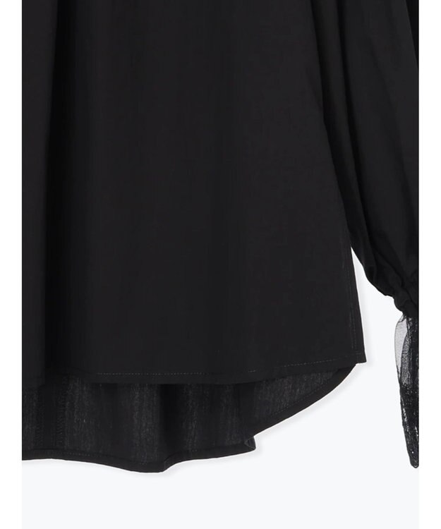 Te chichi レースカフスボリュームスリーブブラウス ブラック