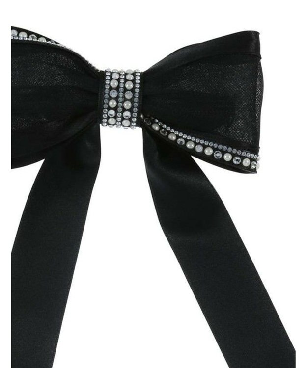 ACCA  サテンシルクリボンバレッタ ブラック