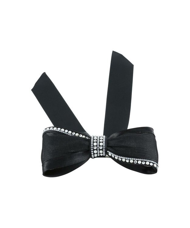 ACCA  サテンシルクリボンバレッタ ブラック