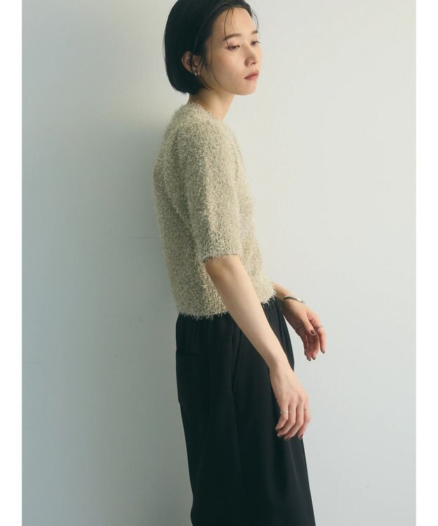 Green Parks ａ．ラメシャギーニットプルオーバー Beige