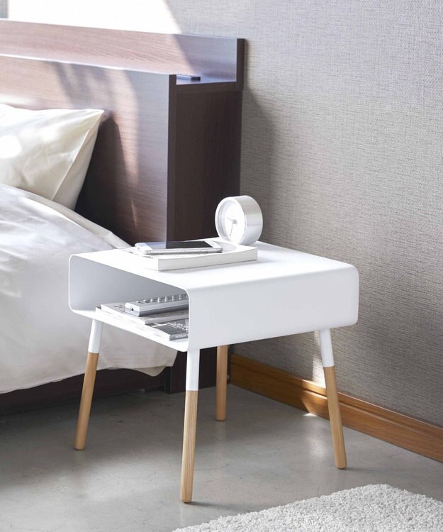 tower ローサイドテーブル プレーン ホワイト ホワイト