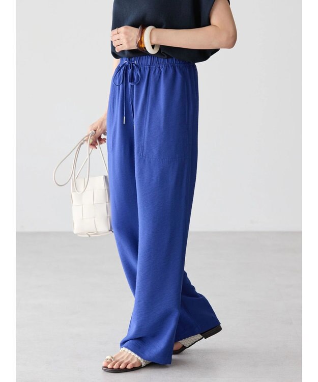 AMERICAN HOLIC 接触冷感Ｗポケットワイドパンツ Blue