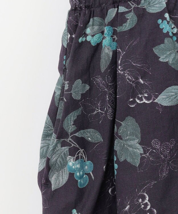 ANY KIDS ドッキング レトロ花柄 ワンピース ネイビー