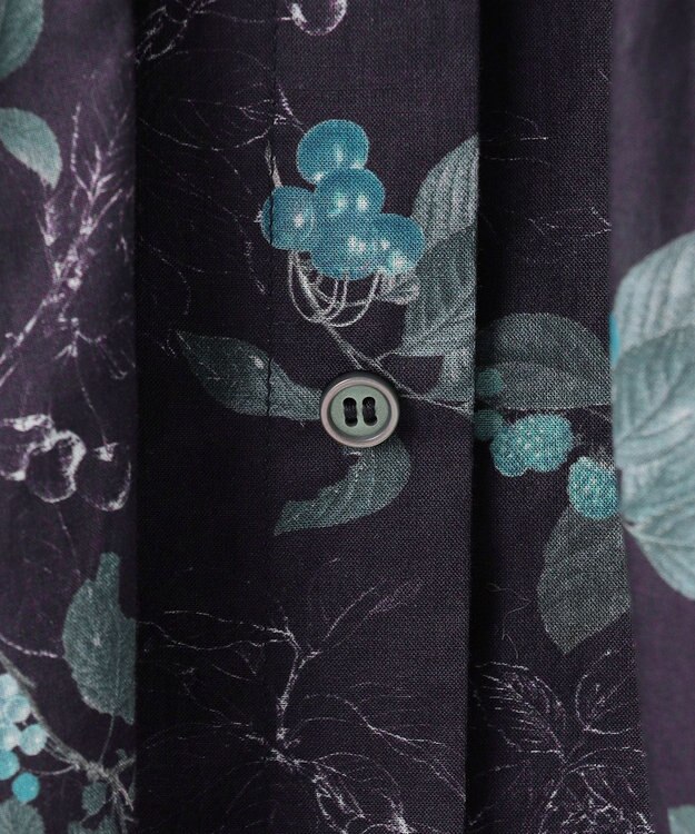 ANY KIDS ドッキング レトロ花柄 ワンピース ネイビー