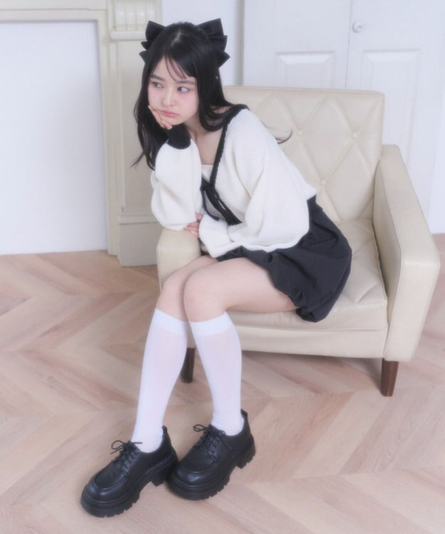 WEGO リボンカーディガン オフホワイト