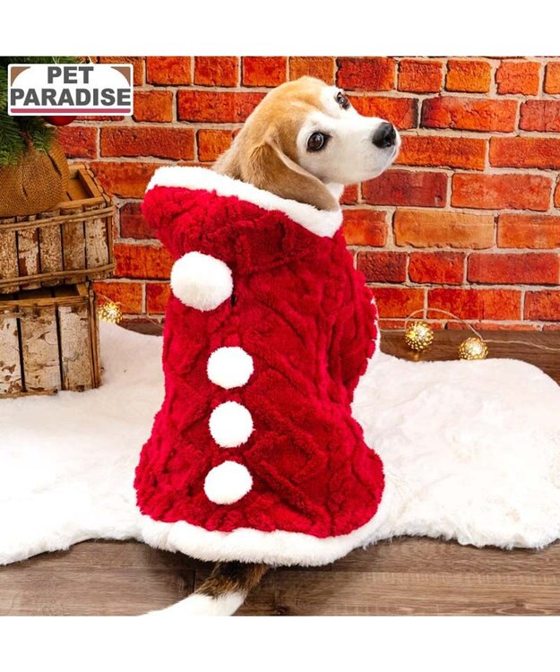 PET PARADISE ペットパラダイス サンタ ポンチョ 2025 中型犬 大型犬 レッド