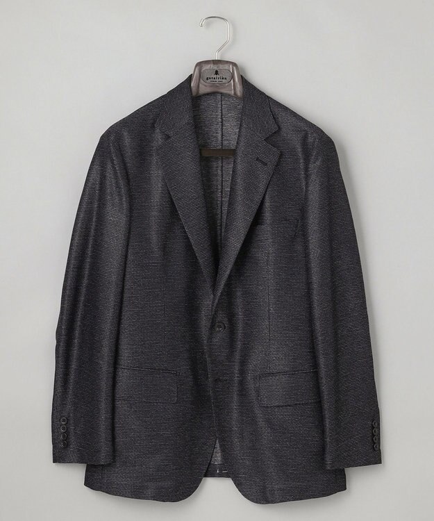 GOTAIRIKU 新素材セットアップ【通気性抜群/洗える/シワになりにくい】カラミプリントストレッチセットアップ ジャケット グレー系8