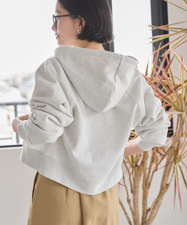 AMERICAN HOLIC ラメミニ裏毛ショートＺＩＰパーカー Oatmeal