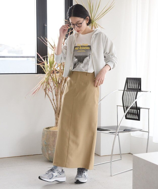 AMERICAN HOLIC ラメミニ裏毛ショートＺＩＰパーカー Oatmeal