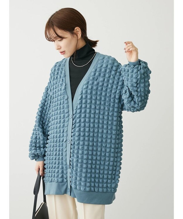 Green Parks ・ＲＡＹ　ＣＡＳＳＩＮ　ポップコーンカーディガン Blue
