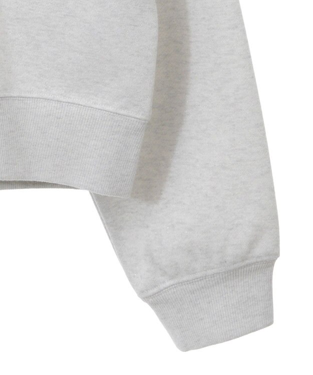 AMERICAN HOLIC ラメミニ裏毛ショートＺＩＰパーカー Oatmeal