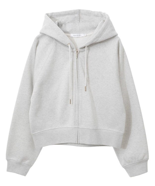 AMERICAN HOLIC ラメミニ裏毛ショートＺＩＰパーカー Oatmeal