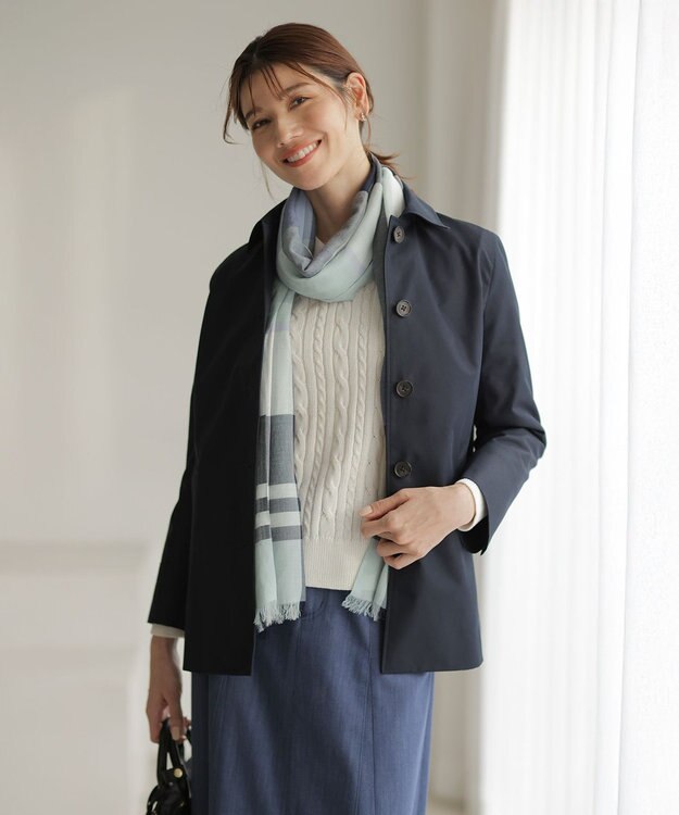 J.PRESS LADIES 【洗える】GIZA MERCERIZE COTTON ケーブル ニット ホワイト系