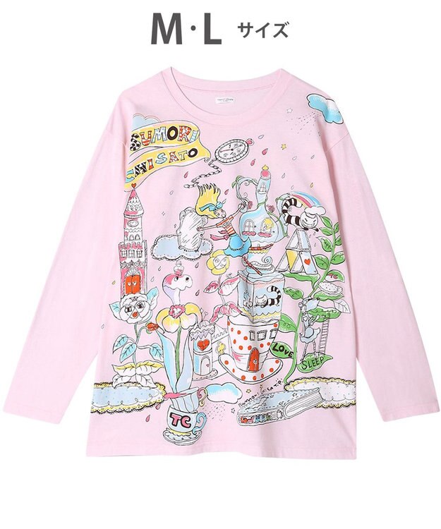 tsumori chisato SLEEP ツモリチサト トップス 綿100%(本体) 天竺素材 長袖 ルームウエア レディース UTX557 /ワコール ピンク