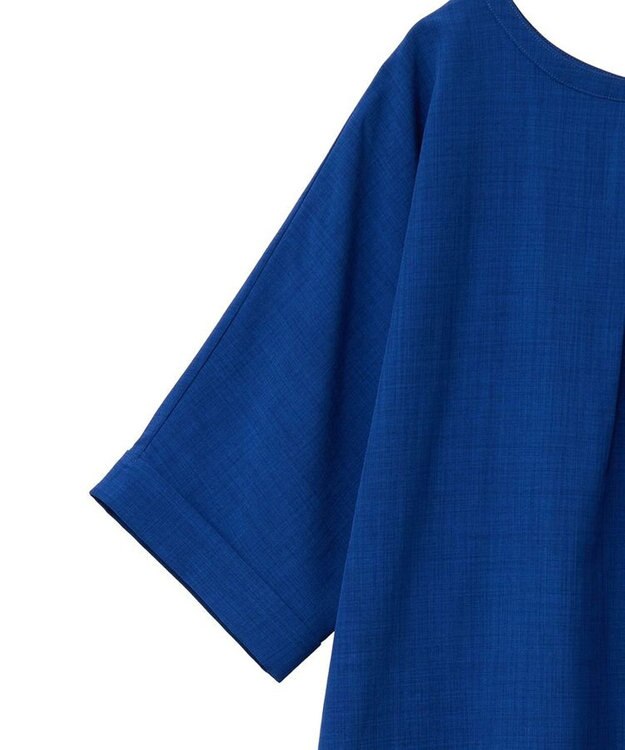 Green Parks 前後２ｗａｙ　ミディ丈タックワンピース Blue