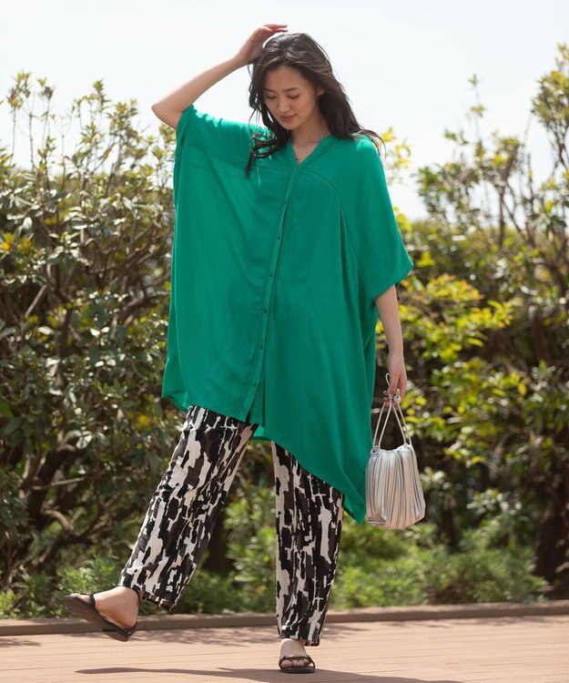 Green Parks ペイント柄パンツ Black