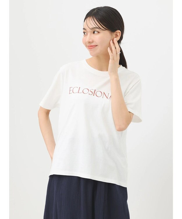 earth music&ecology ＥＣＬＯＳＩＯＮＡＲ　半袖ＴＥＥ Off White
