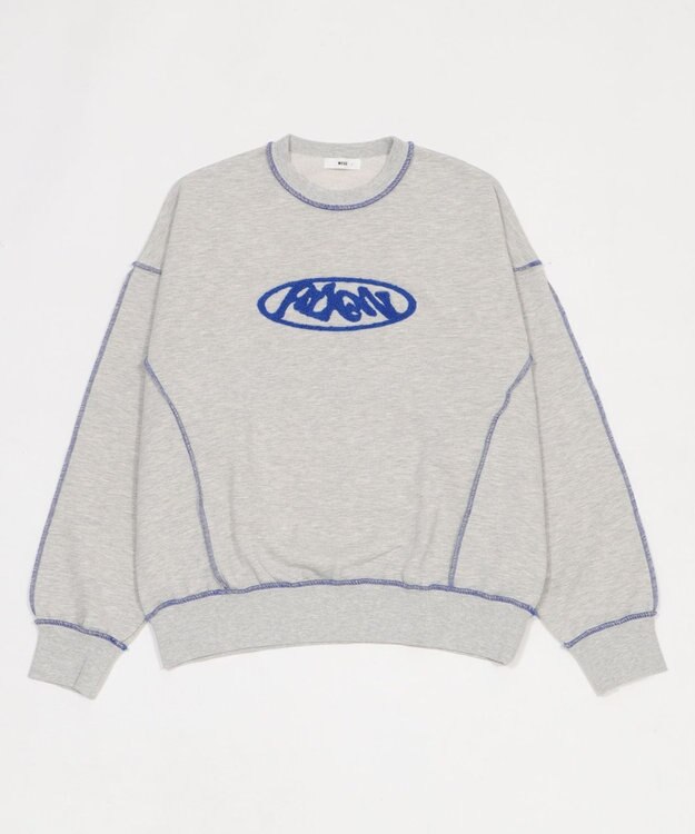 WEGO 【ユニセックス着用ITEM】ショートカラーステッチサガラロゴプルオーバー 杢グレー