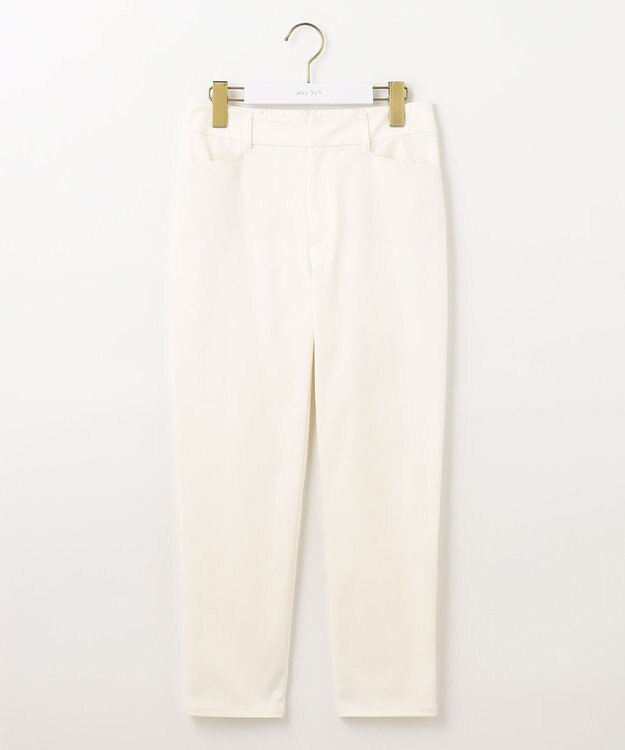 ANY SIS 【撥水】サテンストレッチビューティ パンツ オフホワイト