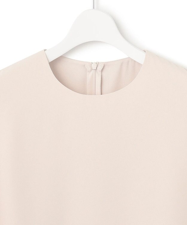 23区 【洗える】バックサテンアムンゼン フレンチスリーブ ブラウス ベージュ系