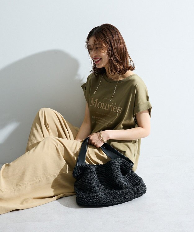 Green Parks 汗染み防止フレンチロゴＴシャツ Khaki