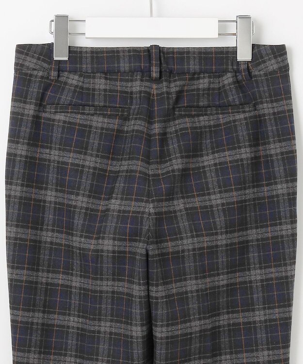 J.PRESS LADIES L 【洗える】チェルビックチェック テーパード パンツ ネイビーチェック系3