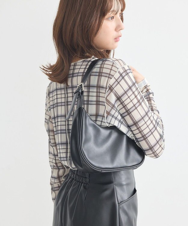 earth music&ecology シアーチェックプルオーバー Ivory